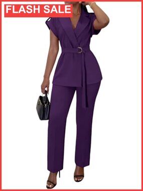 Women's 2 Piece Pant Suit Set Business Casual Stretch